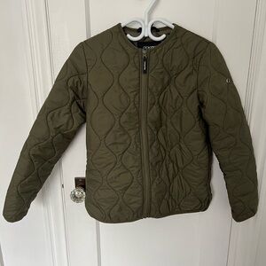 OOKPIK Quilted Olive Green Puffer Jacket